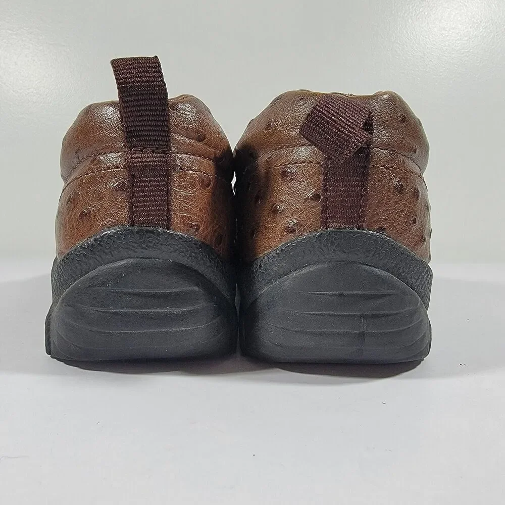 Roper Men's Size 8.5‎ Ostrich Print Leather Clog Slip On Shoes